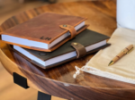Leather journal notebook refillable antique a5 notebook cover