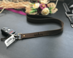 Leather key holder lanyard